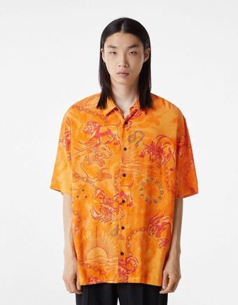 Bershka Koszula relax fit z ezoterycznym nadrukiem i krótkim rękawem oferta