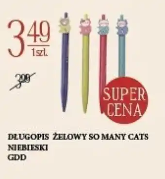 E.Leclerc GDD Długopis żelowy So Many Cats niebieski 1 szt. oferta