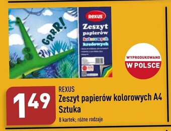 ALDI Rexus Zeszyt papierów kolorowych A4 oferta