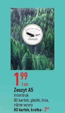 E.Leclerc Zeszyt a5 80 kartek kratka interdruk oferta