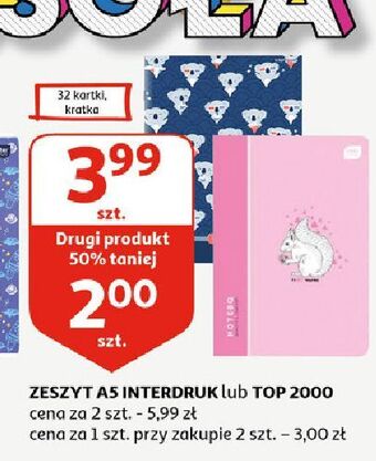 Auchan Zeszyt a5 32k interdruk oferta