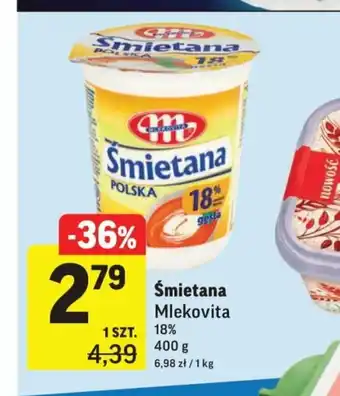 Intermarche Śmietana Mlekovita 18% 400g oferta