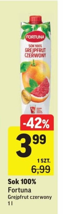 Intermarche Sok 100% Fortuna 1l oferta