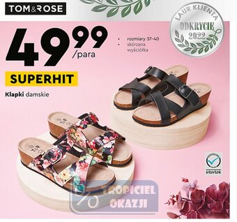 Biedronka Tom&Rose Klapki damskie oferta
