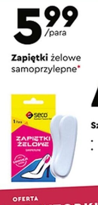 Seco Zapiętki żelowe samoprzylepne