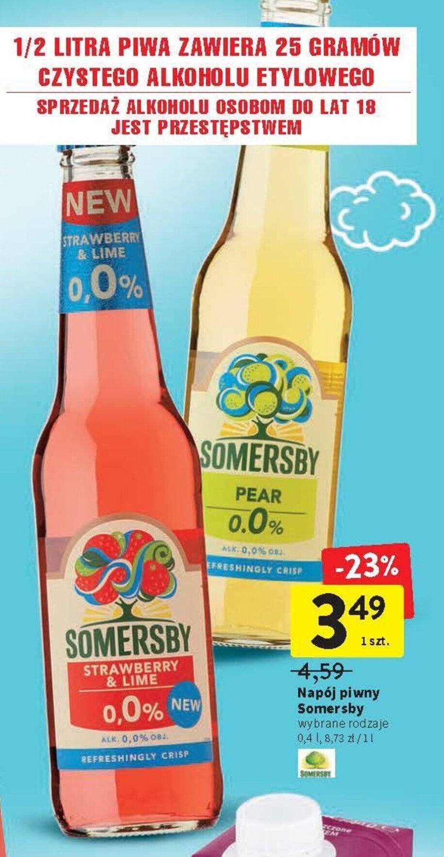 Intermarche Somersby Napój piwny 0,4 l oferta