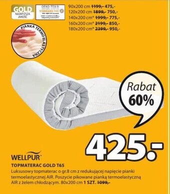 JYSK Wellpur Topmaterac Gold T65 oferta