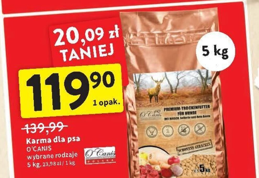 Intermarche O'Canis Karma dla psa 5 kg oferta