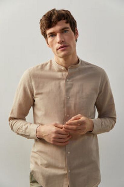Springfield Camisa cuello mao de lino oferta
