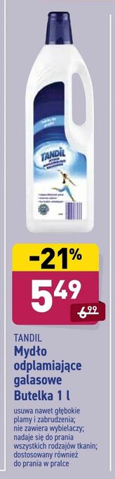 ALDI Mydło odplamiające galasowe Butelka 1 l oferta