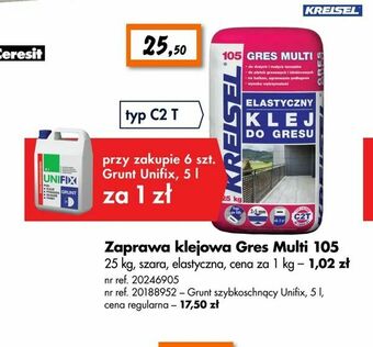 Bricoman Zaprawa klejowa Gres Multi 105 oferta