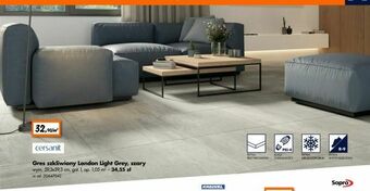 Bricoman Gres szkliwiony London Light Grey, szary oferta