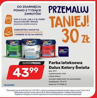 Bricomarche Farba lateksowa Dulux Kolory Świata oferta