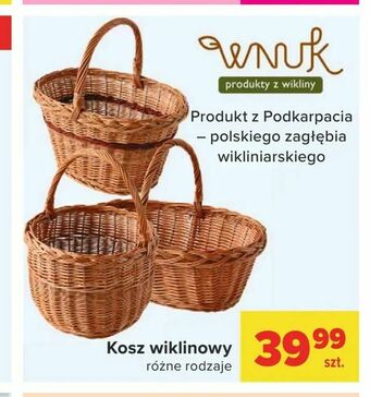 Carrefour Kosz wiklinowy oferta