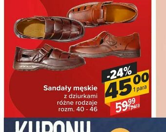 Carrefour Sandały męskie oferta