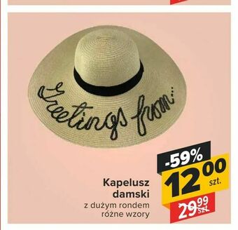 Carrefour Kapelusz damski oferta