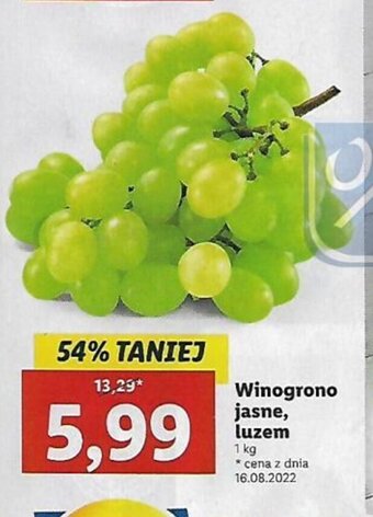 Lidl Winogrono jasne 1 kg oferta