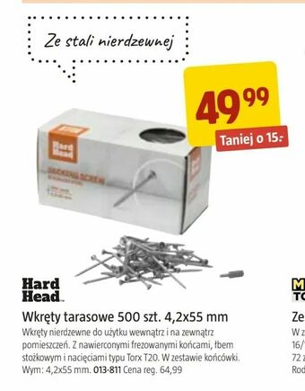 Jula Wkręty tarasowe 500 szt. 4,2x55 mm oferta