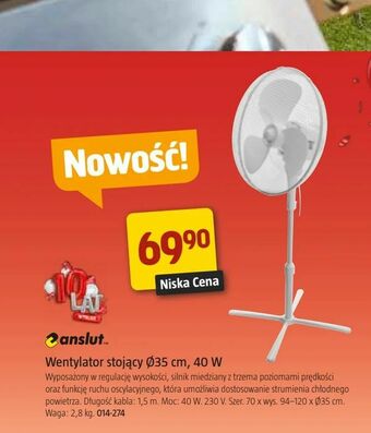 Jula Wentylator stojący Ø35 cm, 40 W oferta