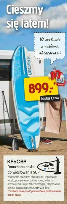 Jula Dmuchana deska do wiosłowania SUP oferta