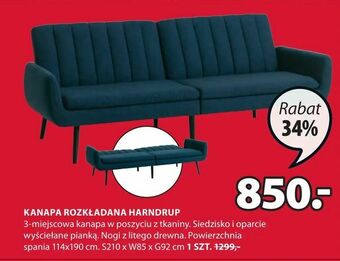 JYSK Kanapa rozkładana harndrup oferta