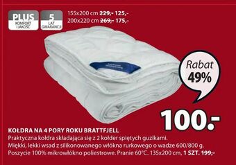 JYSK Kołdra na 4 pory roku brattfjell oferta