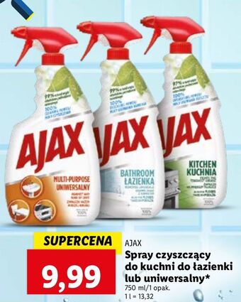 Lidl Spray do czyszczenia łazienki ajax bathroom oferta