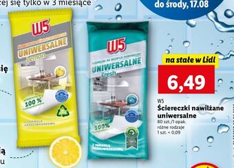 Lidl Chusteczki multi-surface uniwersalne lemon w5 oferta