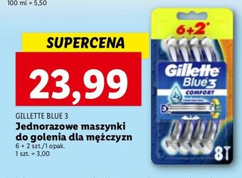Lidl Maszynka do golenia gillette blue 3 comfort oferta