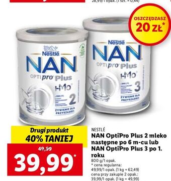Lidl Mleko 2 nestle nan optipro plus hm-o oferta