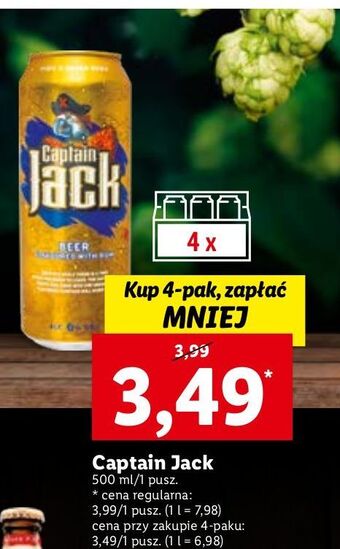 Lidl Piwo captain jack oferta