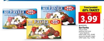 Lidl Ser sałatkowo-kanapkowy 16 % mlekovita favita oferta