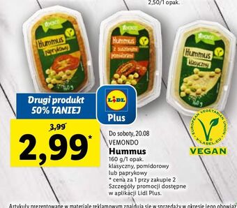 Lidl Hummus paprykowy vemondo oferta