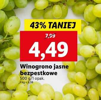 Lidl Winogrono jasne bezpestkowe oferta