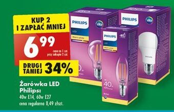 Biedronka Żarówka 40w e14 philips oferta