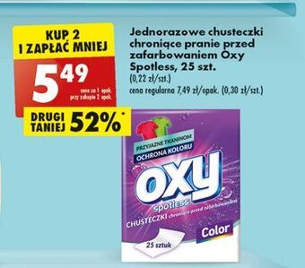 Biedronka Chusteczki jednorazowe chroniące przed zafarbowaniem oxy spotless oferta