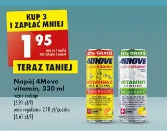 Biedronka Napój witaminy + minerały 4move active vitamin oferta