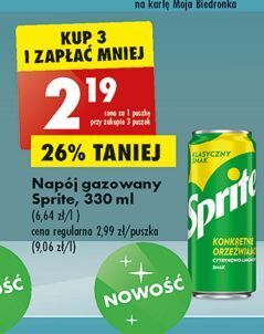 Biedronka Napój sprite oferta