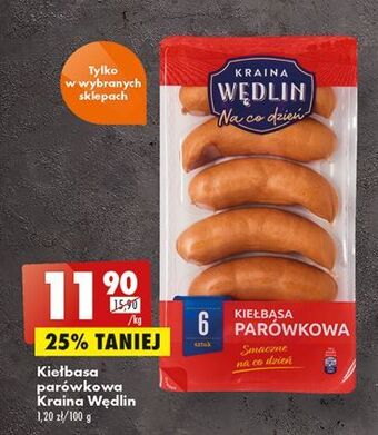 Biedronka Kiełbasa parówkowa kraina wędlin oferta