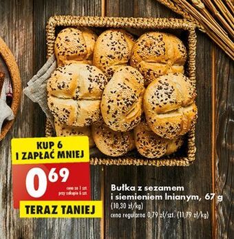 Biedronka Bułka z sezamem i siemieniem lnianym oferta