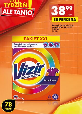 Biedronka Proszek do prania kolorów vizir aqua puder oferta