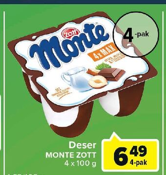 Globi Deser mleczno-czekoladowy z orzechami zott monte oferta