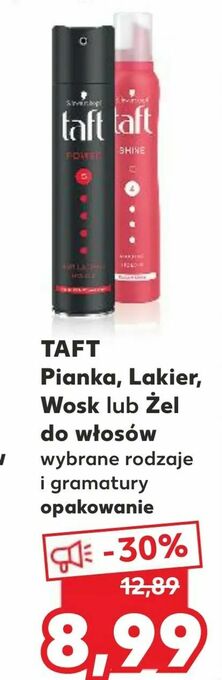 Kaufland TAFT Pianka, Lakier, Wosk lub Żel do włosów oferta
