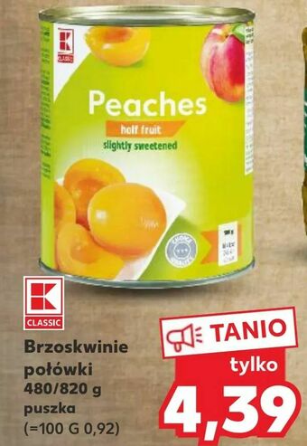 Kaufland Brzoskwinie połówki oferta