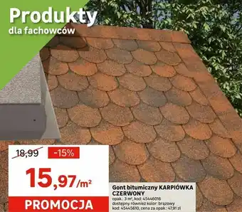 Leroy Merlin Gont bitumiczny KARPIÓWKA CZERWONY oferta