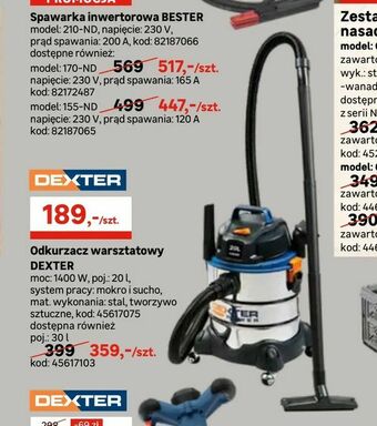 Odkurzacz warsztatowy DEXTER