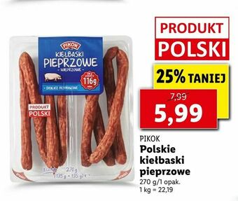 Lidl Polskie kiełbaski pieprzowe oferta