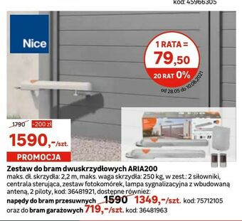 Leroy Merlin Zestaw do bram dwuskrzydłowych ARIA200 oferta