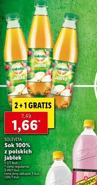 Lidl Sok 100% z polskich jabłek oferta
