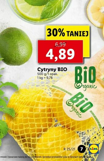 Lidl Cytryny BIO oferta